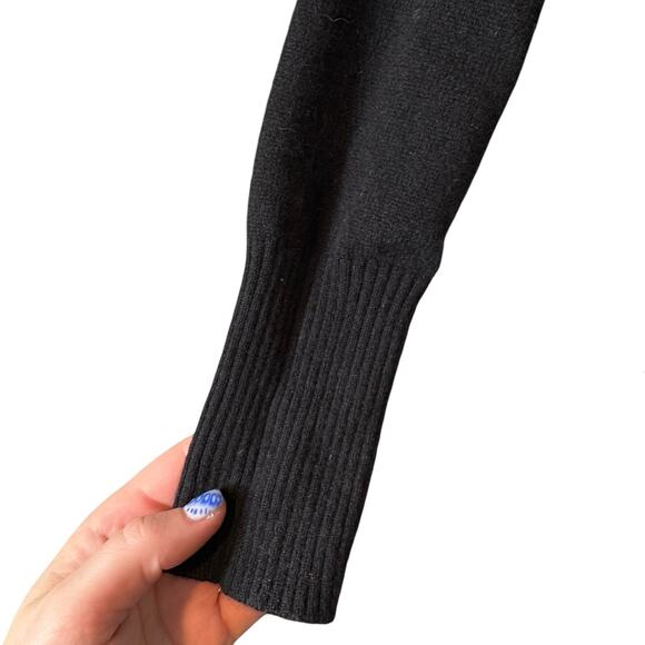 Marisa Christina Black Turtleneck 100%‎ Cashmere Sweater Medium Classic Minimal - Picture 6 of 7